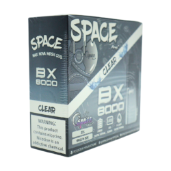 SPACE MAX NOVA 8000 PUFFS DISPOSABLE CLEAR 3% - BOX OF 5