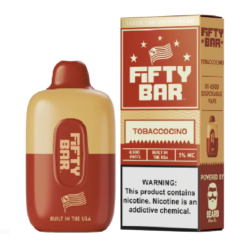 FIFTY BAR TOBACCOCINO 6500PUFF 5% PACK OF 10