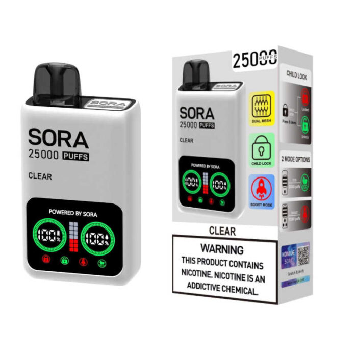 SORA DISPOSABLE 25000PUFFS - PACK OF 5