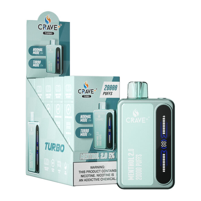 CRAVE PLUS TURBO DISPOSABLE 20000 PUFFS - BOX OF 5