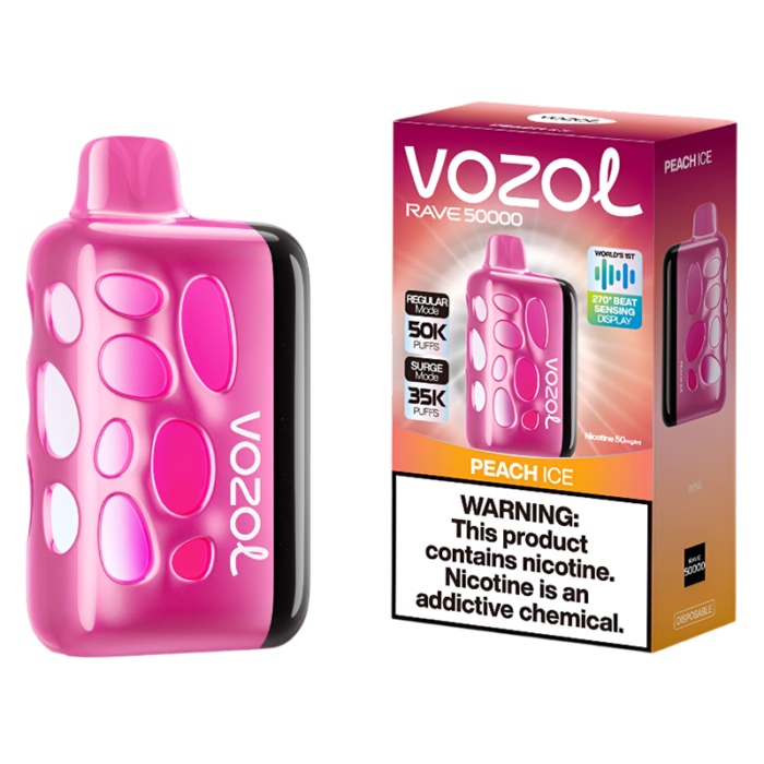 VOZOL RAVE 50000PUFF DISPOSABLE - PACK OF 5
