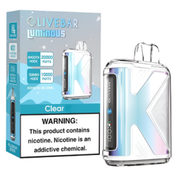 OLIVEBAR LUMINOUS 20000PUFF DISPOSABLE CLEAR 5% - PACK OF 5